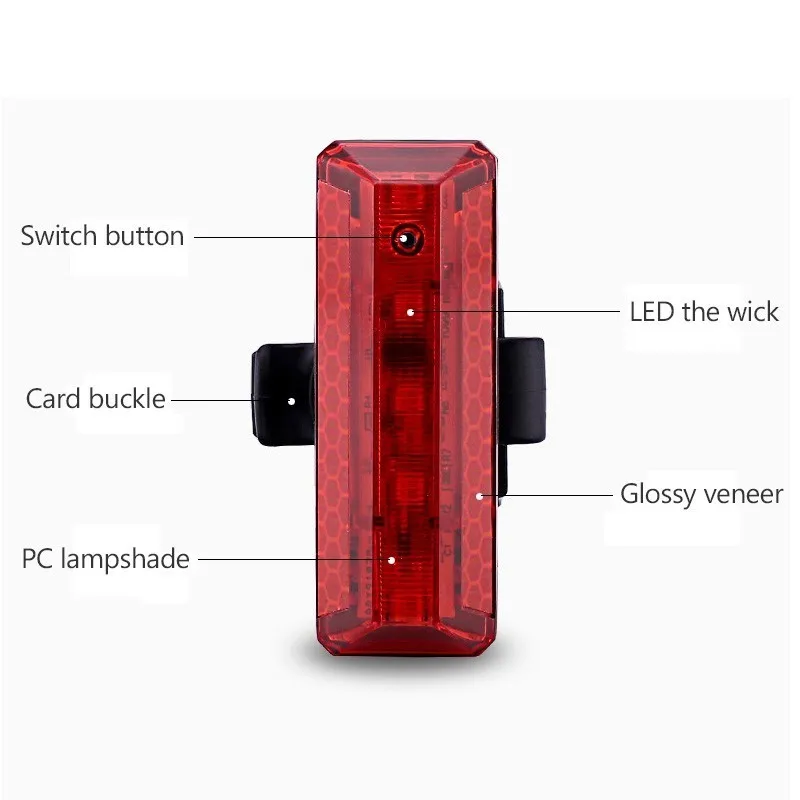 Top GENIU Tail Light For Bicycle Light Bike Flashlight 5 Modes LED USB Rechargeable Cycling Taillight Bicycle Rear Lights 3