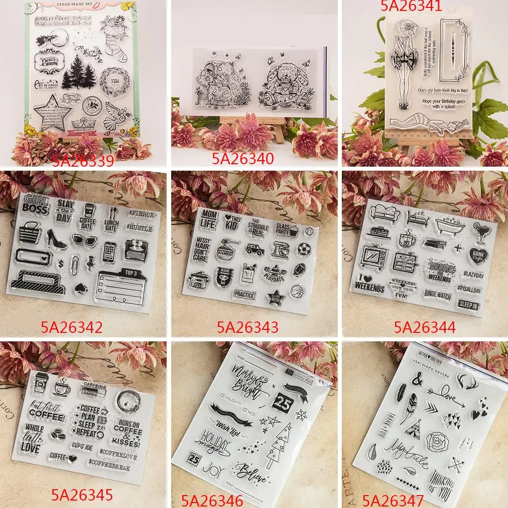 

Christmas Gift Peace Transparent Silicone Clear Rubber Stamp Sheet Scrapbook