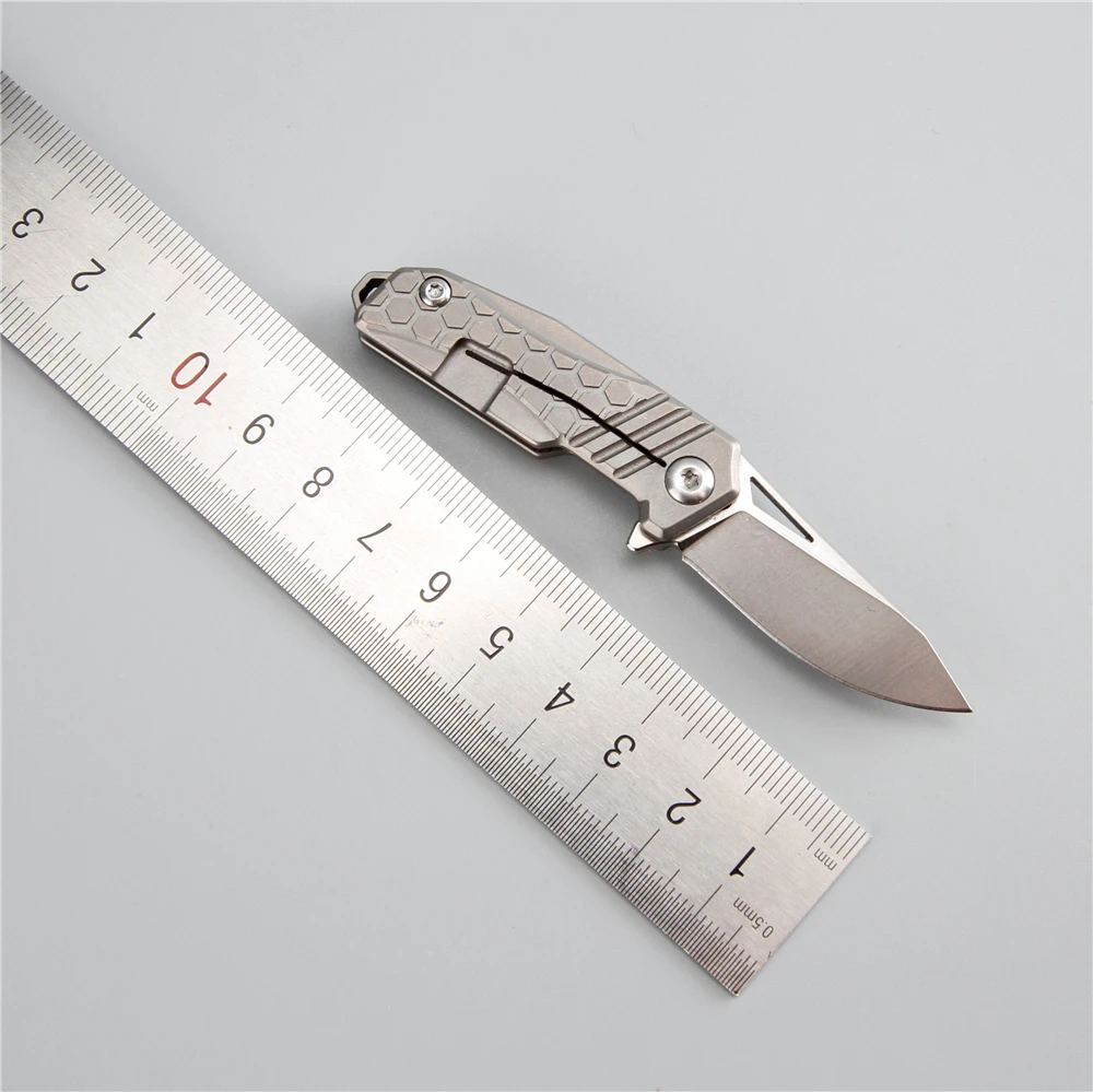 Edc Мини-нож m390 стальное складное лезвие с ЧПУ титановая ручка для ключей Карманный Походный Открытый нож 60 hrc ножи для выживания Инструменты