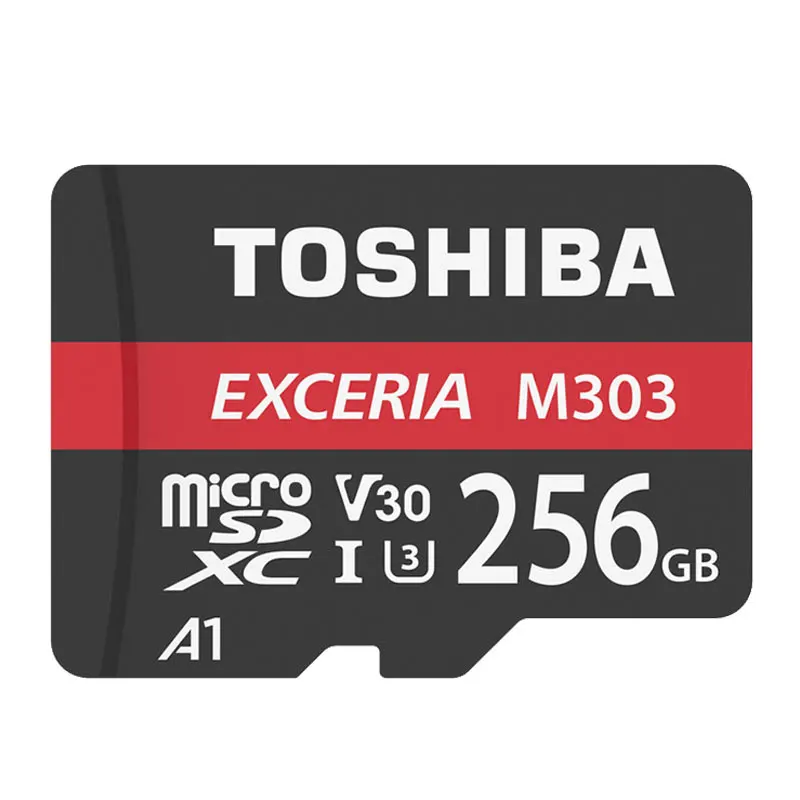 TOSHIBA M303 карта Micro SD, карта памяти, 64 ГБ 128 256 GB MicroSD Max 98 м/с MicroSDXC V30 UHS-I U3 A1 TF карта относится к 4 K HD видео - Емкость: 256 ГБ