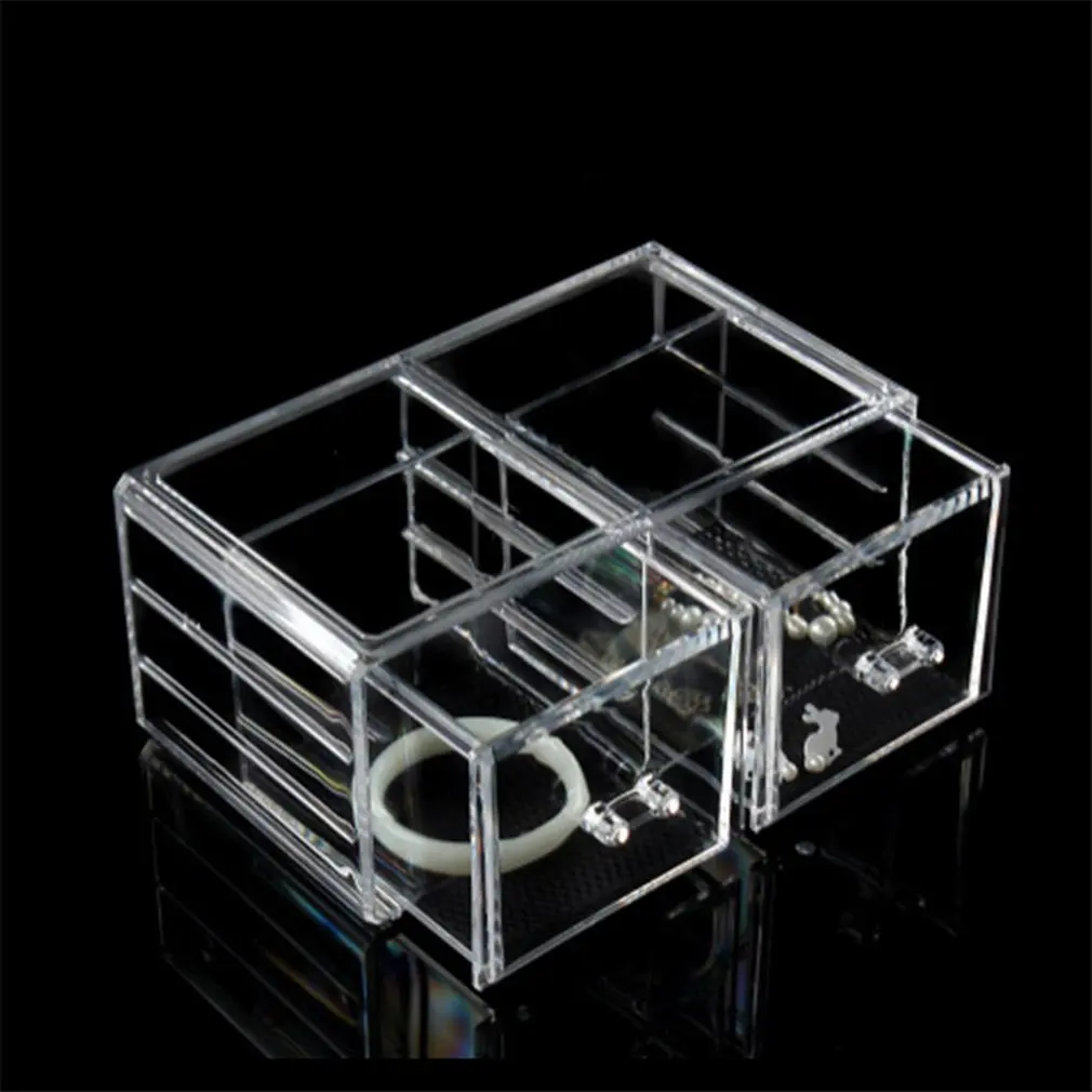 

Desktop Clear Acrylic Cosmetic Organizer Makeup Storage Boxes Organizer Drawer Makeup Tools Jewelry Boxes Lipstick dropshipping