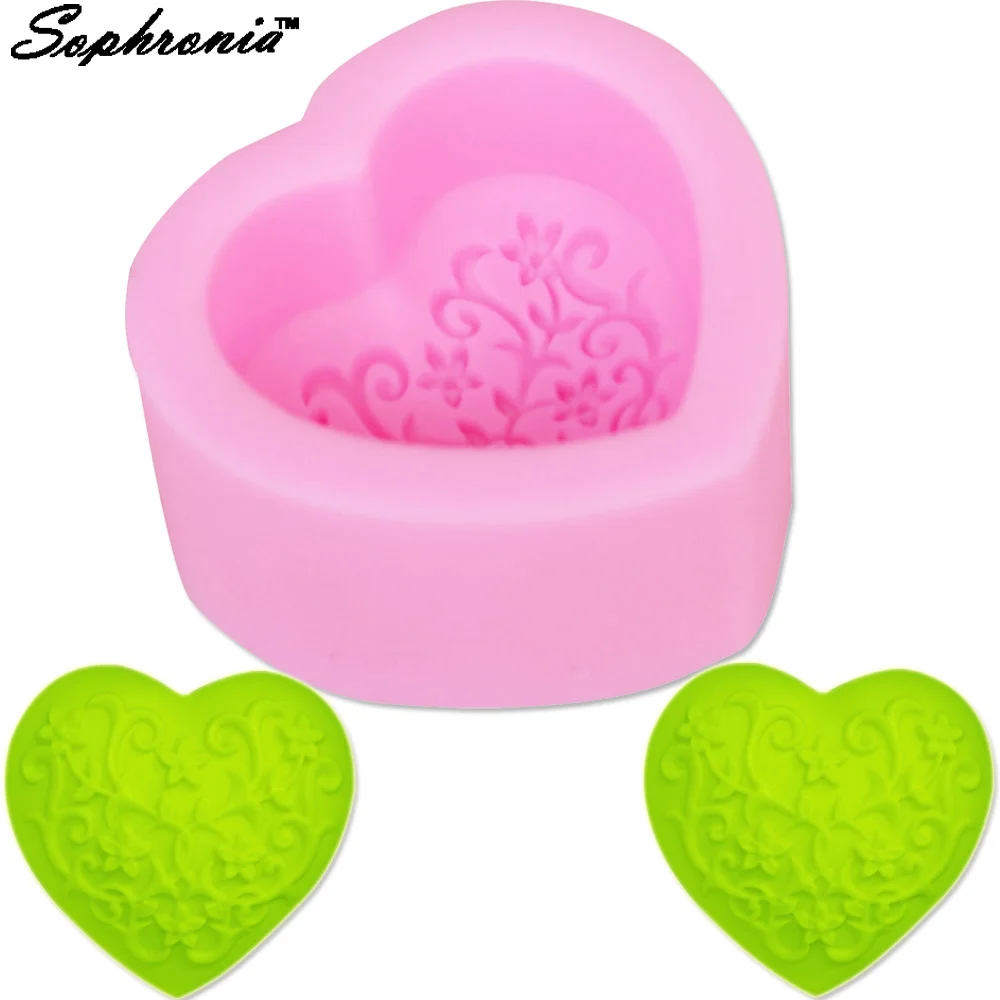 

M064 Hot sales Love Heart shaped soap silicone mold Fondant Cake Decorating Tools Silicone Soap Mold Silicone Cake Mold