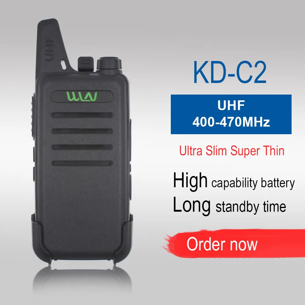 

New WLN KD-C2 Walkie Talkie Professinal Raio UHF Two Way Radio 5W High Quality Ultra Thin Portable Ham Radio Upgrade of KD-C1