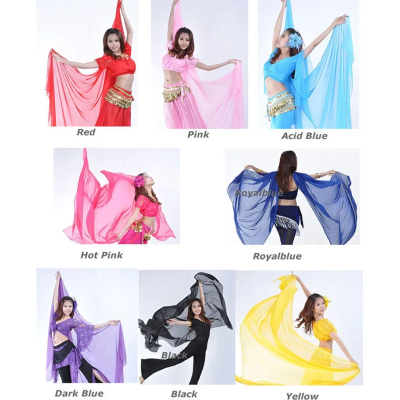 

2016 Hot Popular Belly Dance Chiffon Big Veil Shawl Scarf Gold Trim for Women on Sale 240*120 cm