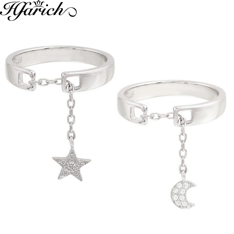 

Hfarich Moon Star Crystal Rings for Women Vintage Wedding Knuckle Boho Flower Ring Bohemian Midi Finger Anillos Mujer Jewelry