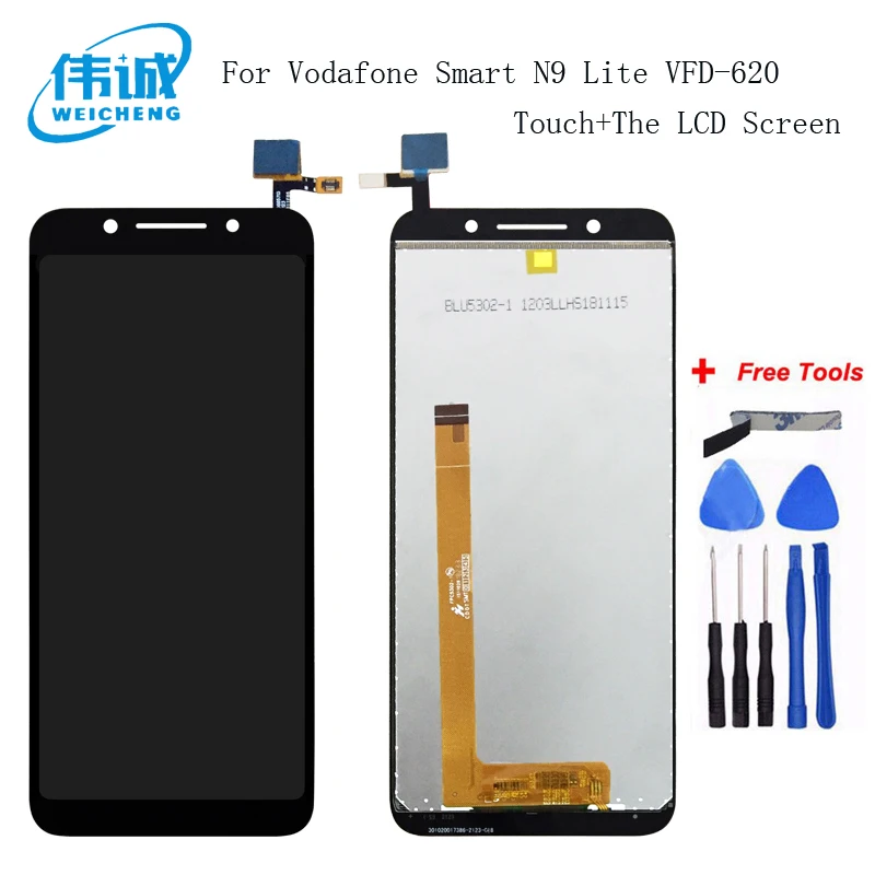 100% тестирование черный ЖК-дисплей для Vodafone VFD620 Смарт N9 Lite LTE VFD-620 VF620 Дисплей