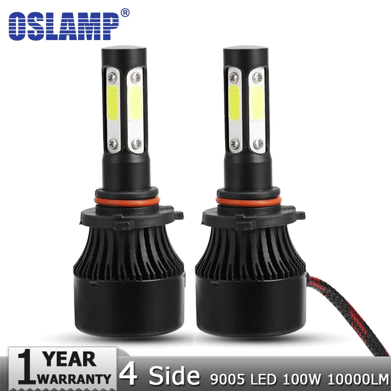 

Oslamp 4 Side Lumens 100W 10000lm 9005 HB3 LED Car Headlight Bulbs Auto Headlamp LED Lights 12v 24v for Nissan Hyundai VW Toyota