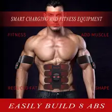 Обновленная версия EMS Тренировка мышц брюшной полости беспроводной тренажер для фитнеса с зарядкой Смарт Портативный тренажер для мышц