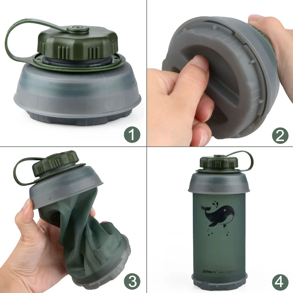 750ML Portable Outdoor Collapsible Sport TPU Soft Water Bottle Folding Kettle Water Bottle Camping Travel Running water bottle,sports water bottle,sports bottle
