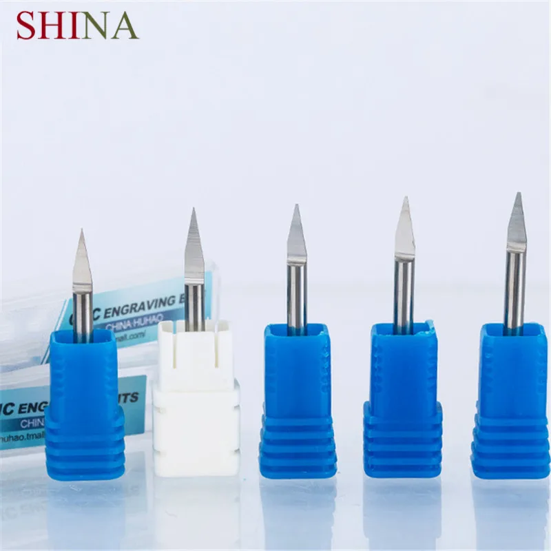 

SHINA 1pc 3.175mm Engraving Bits End Mill CNC Router Bit TOP Quality Degree 20 25 30 40 60 90 Milling Cutter Machine Accessories