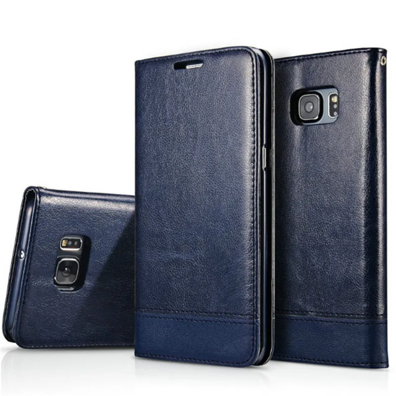 Кожаный чехол книжка с двойным магнитом для Samsung S6 Edge|case for samsung|case samsung s6leather case |