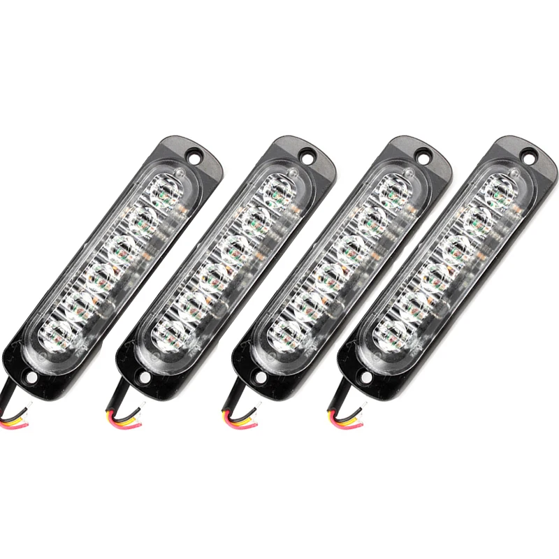 4pcs*6LED Side strobe marker lights Car Truck 6 LED Flashing Emergency