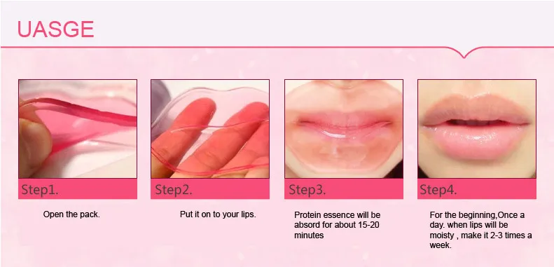 Lip Plumper Crystal Collagen Lip Mask Pads Moisture Essence Anti Ageing Wrinkle Patch Pad Gel Full Lips Lip Enhancer