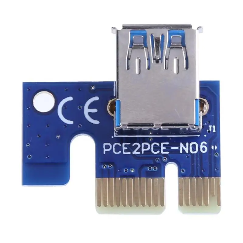 PCI-E 1X to 16X Slot Riser Card Extender Extension PCI Express Adapter USB 3.0 Cable 6pin Power Supply for BTC Miner Mining PCI-E 1X to 16X Slot Riser Card Extender Extension PCI Express Adapter USB 3.0 Cable 6pin Power Supply for BTC Miner Mining