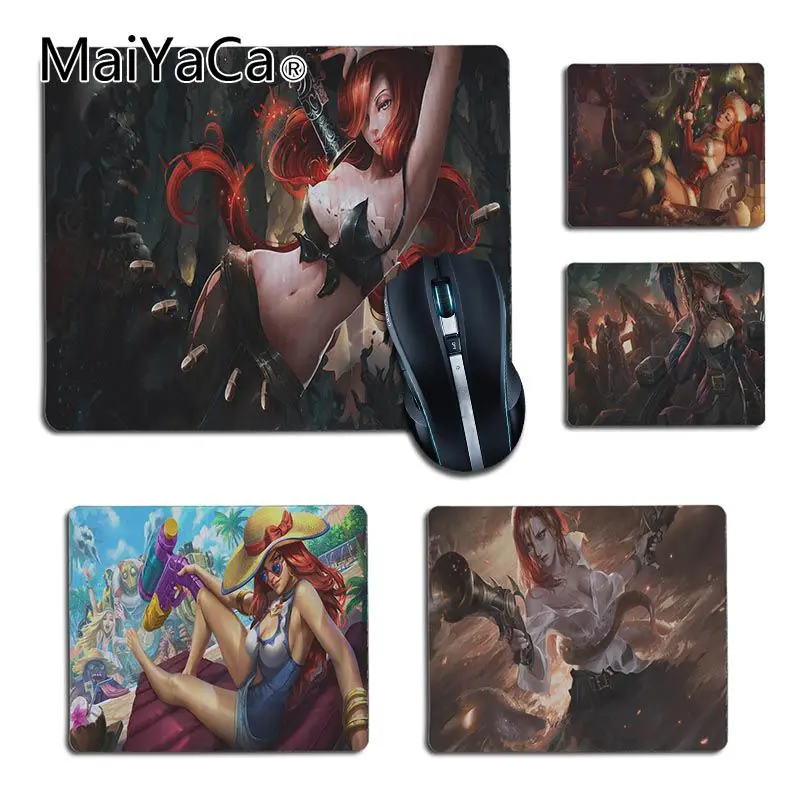 

MaiYaCa Boy Gift Pad lol Miss Fortune Laptop Computer Mousepad Top Selling Customized Non-Slip small Locked Edge mouse pad Gamer