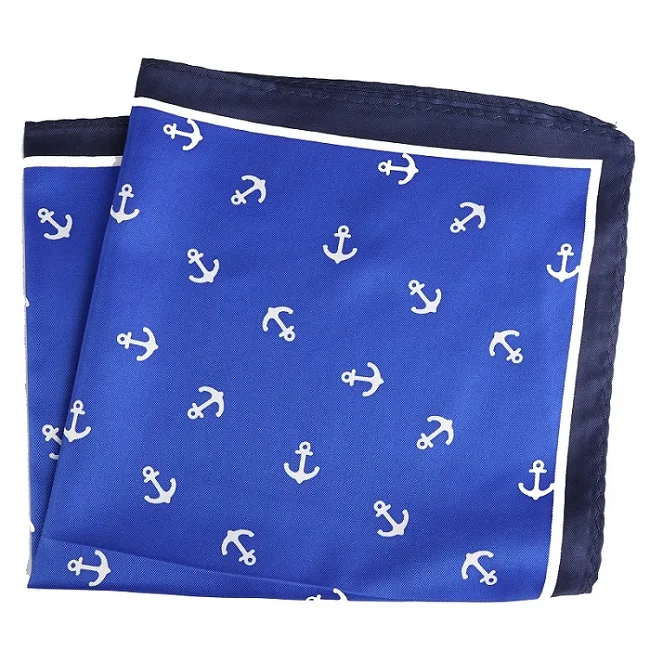 PH120 Pocket Square Портной Смит мужской платок цветочный якорь клетчатый горошек печатных носовой платок из полиэстера бизнес Карманный квадратный 33x33 CM - Цвет: PH120 Pocket Square