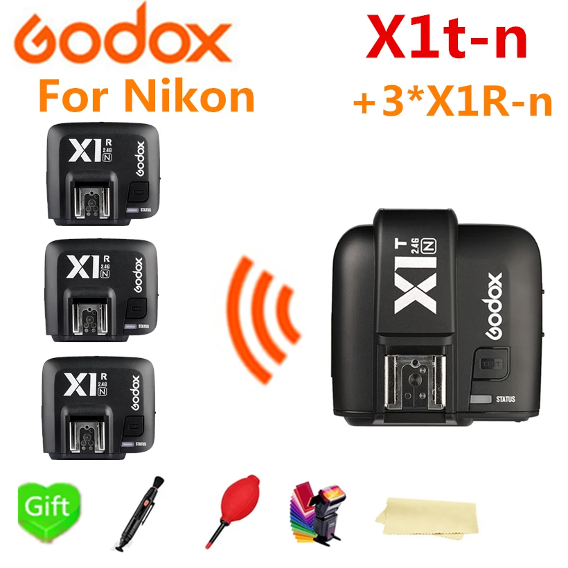 Беспроводной триггер для вспышки Godox 2 4G TTL HSS + 3 ресивера Nikon|Пульты и триггеры| |