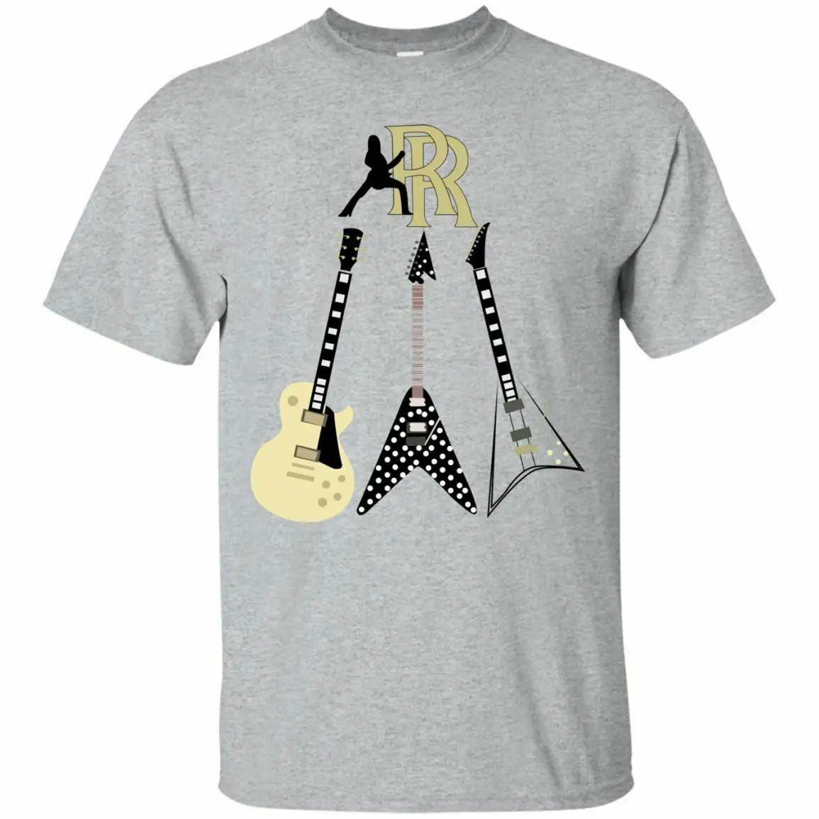 Белая футболка коллекция Randy Rhoads рубашки с коротким рукавом для мужчин размер S-5XL