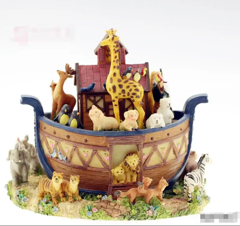 WBY 715++++Noah's Ark creative crafts, animal mobilization, music boX