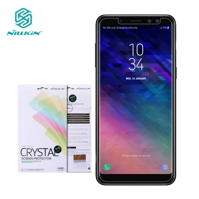 Защитная пленка Nillkin для Samsung Galaxy A8 2018 прозрачная/матовая пластиковая мягкая