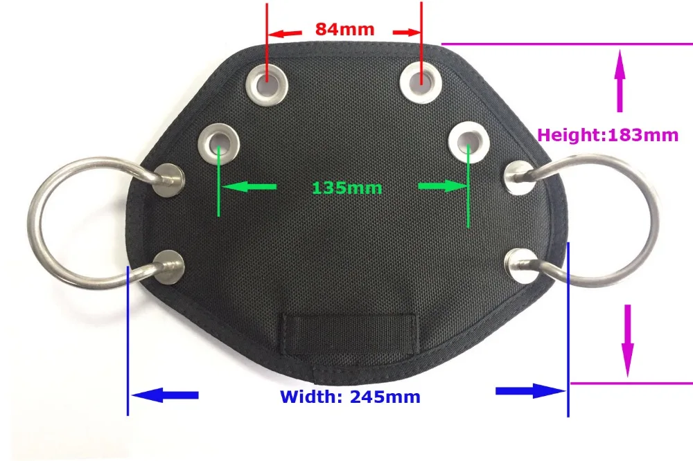 Dimension of the buttplate