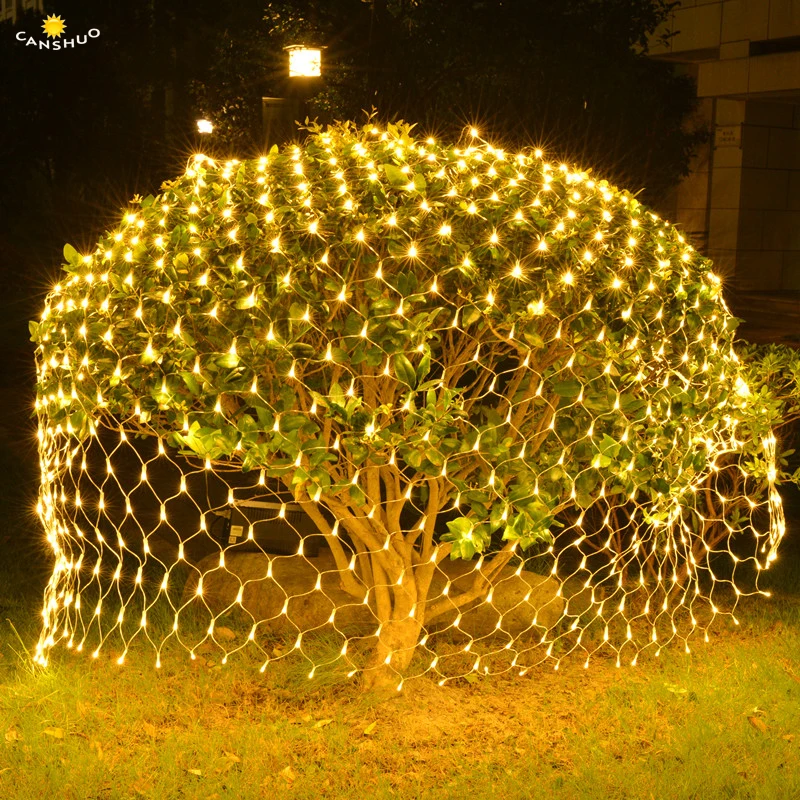 

1.5*1.5/3*2/4x6/8*10m LED Net Mesh Fairy String Light Garland Window Curtain Christmas Fairy lamps Wedding Party Holiday Light