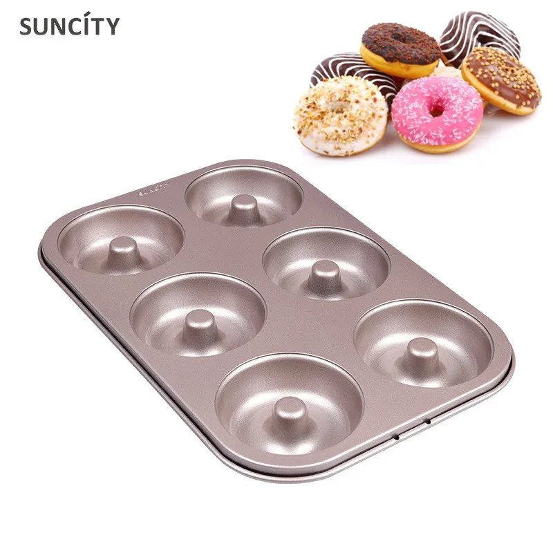 6pcsNonstickMetalDIYDonutsMakerMoldDoughnutCutterBakingPan