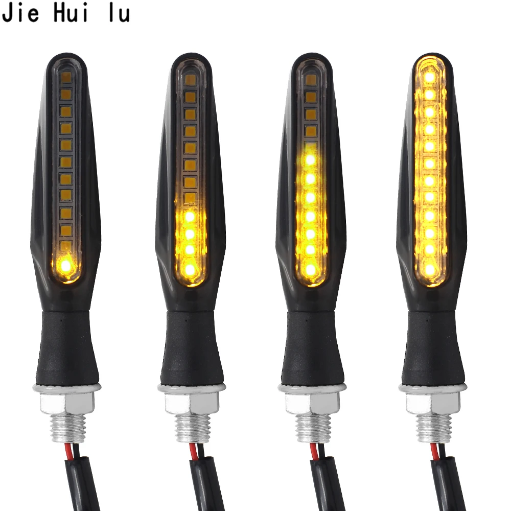 11.11 Sale 4PCS Motorcycle Turn Sequential Signals LED Blinker Flowing