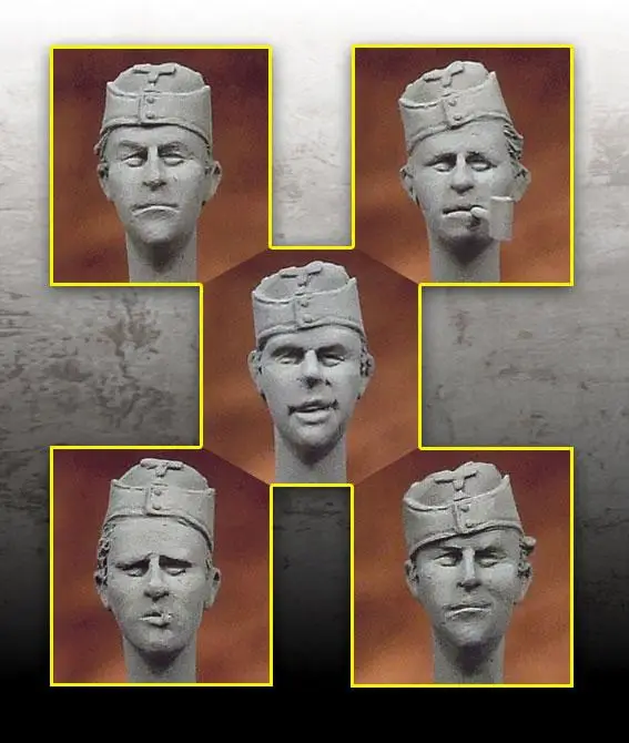 

1/35 Resin Head Model Kits German M42 Field Cap Headset Unassembled unpainted