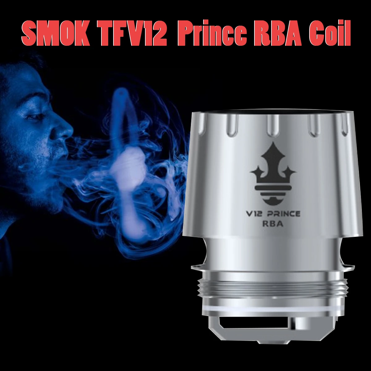 

Replacement TFV12 Prince RBA Core Head 0.25 Ohm Dual Coil Vape For SMOK Tank Atomizer Brings You Smooth Airflow