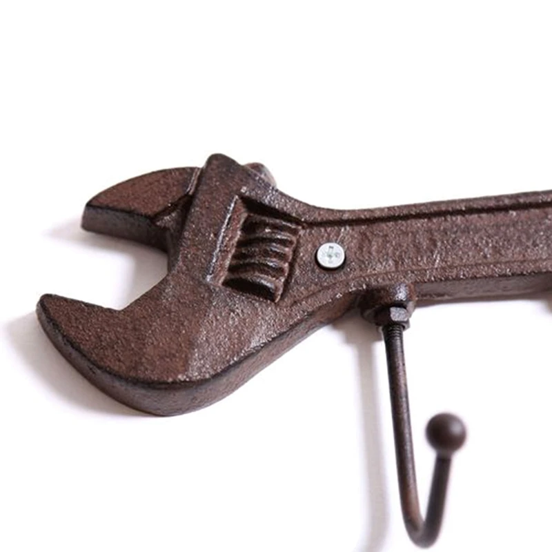 1 шт. Ретро настенная вешалка крепкий 3 крючка металлический ключ в форме вешалка для пальто стойка рамка подходит для гостиной спальни бар
