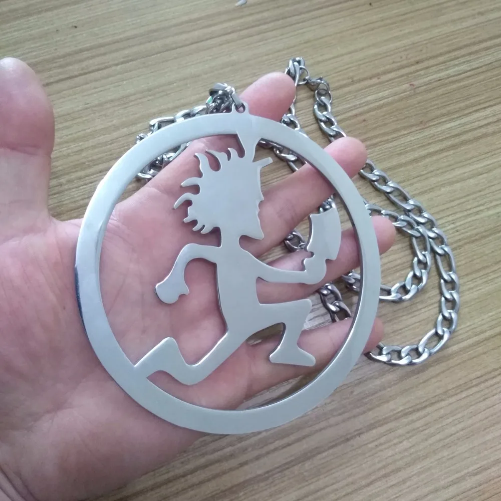 Stainless steel hatchetman in circle 1.8" or large 5''  ICP COOL charm BLAZE rydas TWIZTID abk PENDANT CHARMS CHAIN NECKLACE 6