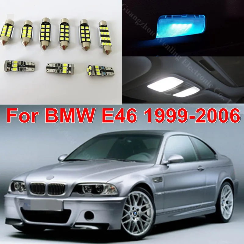 

WLJH 17x White Error Free Car Map Mirror Bulb Lighting Package Interior Led Kits for BMW E46 1999-2006 Sedan Wagon Coupe Canbus