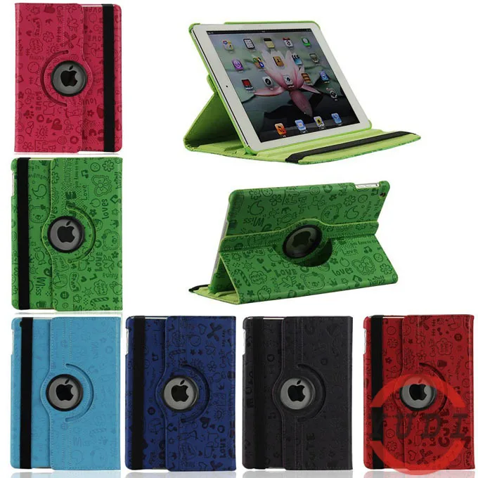 

For iPad Air iPad 5 Case 360 Degree Rotating Fashion Leather Protective Skin Cover Stand For Apple iPad5 Tablet Accessories YD