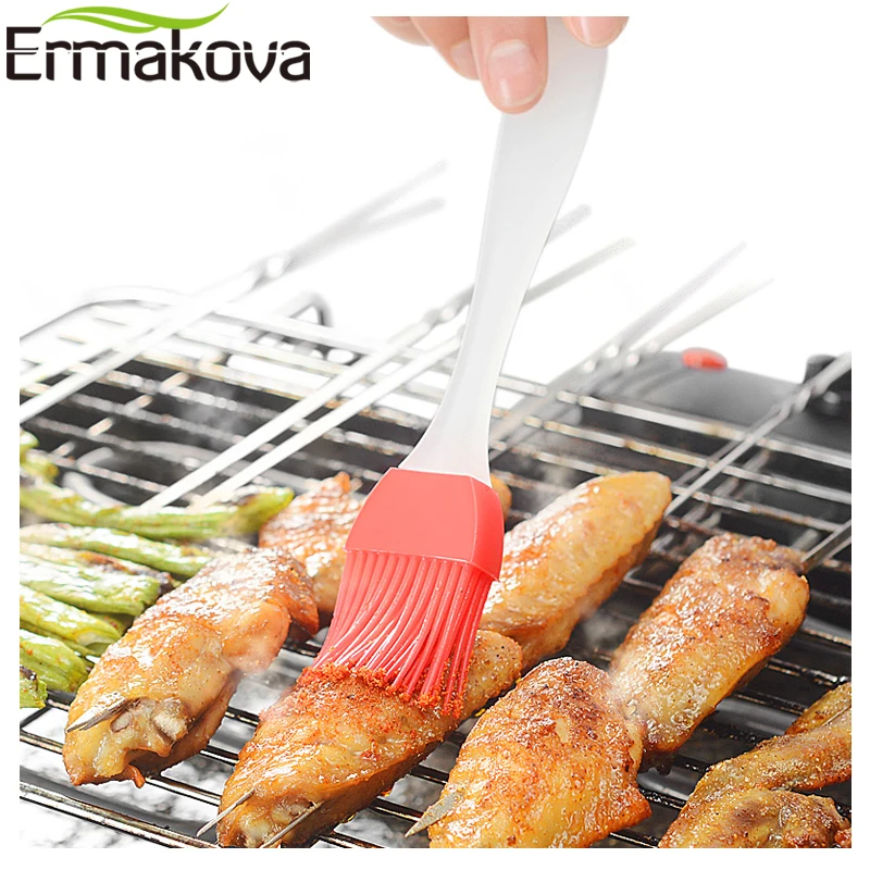 ERMAKOVA Multicolor Silicone Baking Cooking Pastry Brush BBQ Basting