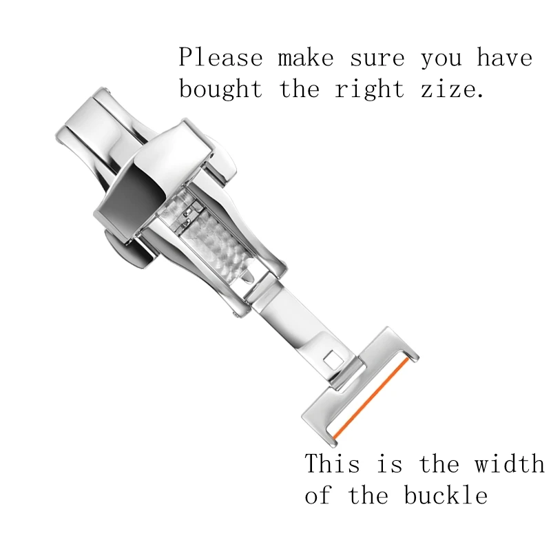 Застежка-бабочка 316L S/S 10 мм 12 мм 14 мм 16 мм 18 мм 20 мм 22 мм с двойным нажатием для часов Omega или других ремешок для часов