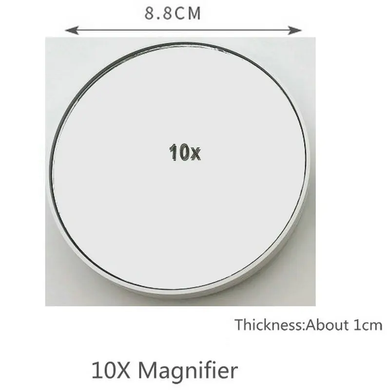 Светодиодный сенсорный экран, зеркало для макияжа, светодиодный светильник, профессиональное косметическое зеркало, 10X увеличительное косметическое компактное зеркало - Цвет: 10X magnifier