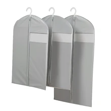 Одежда PEVA пылезащитный чехол на молнии дышащая одежда костюмы платья для хранения Защитная крышка сумка 60x90(светло-серый