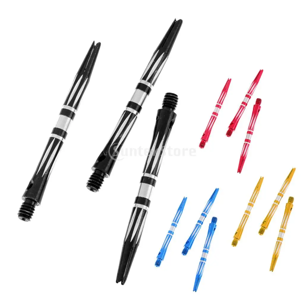 3 Pcs Pro 2BA Thread Alloy Re-Grooved Dart Stems Shafts - 4 Colors