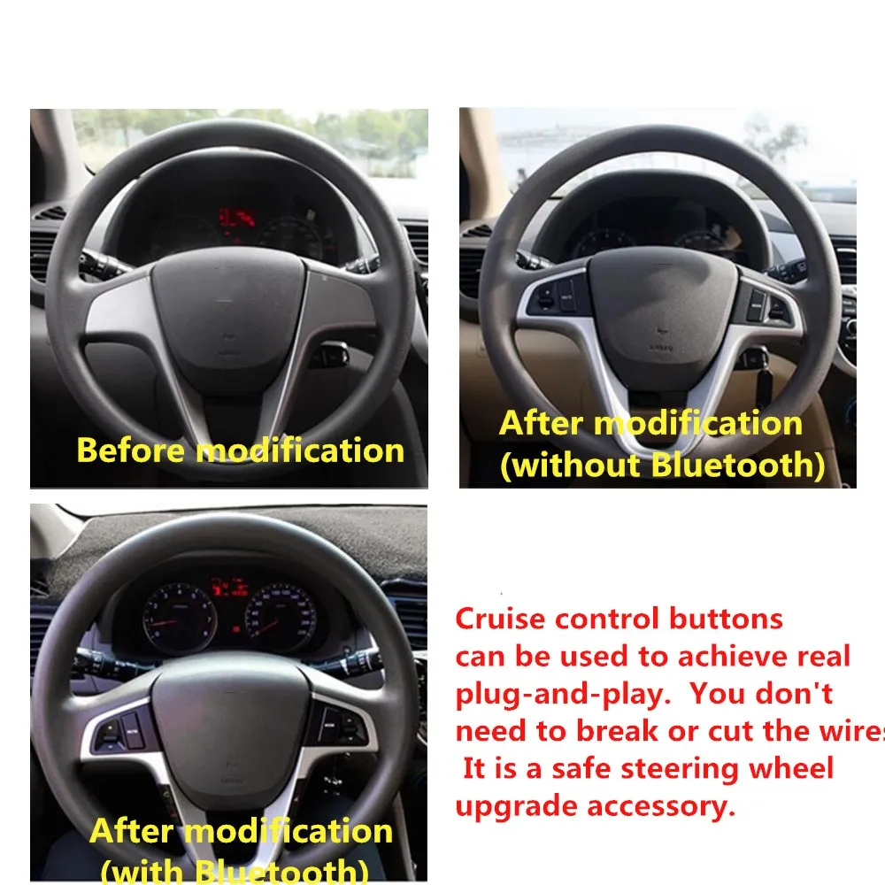 Кнопки управления аудио на руль для Hyundai VERNA SOLARIS кнопки громкостью телефоном