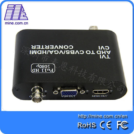 

Full HD 1080p TVI/ CVI /AHD to CVBS/VGA/HDMI Converter Factory Price