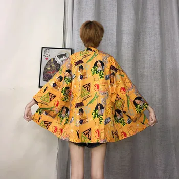 

Yellow Traditional japanese kimonos cardigan kimono women 2019 summer japanese kimono yukata japanese kimono traditional