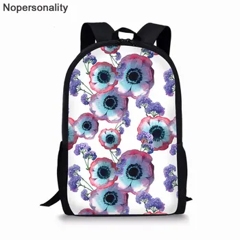 

Nopersonality Classic School Bags for Teenage Girls Flower Printing Schoolbag Children Kids Book Bags Women Travel Backpack