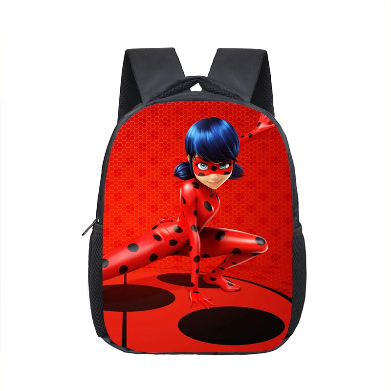 

12 Inch Miraculous Ladybug Marinette Noir Kindergarten Infantile School Bags Bookbags Children Baby Toddler bag Kids Backpack