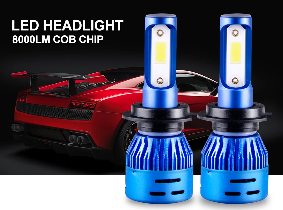 2pcs H7 H9 H11 H8 005 HB3 9006 HB4 LED Car Light LED Bulb COB Daytime Running Lights DRL Fog Light 6500K 4300K 12V Driving Lamp (1)