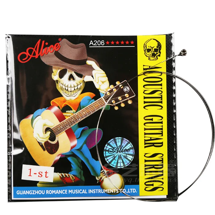 

10pcs/set Alice A203 1st 2nd 3th 4th 5th 6th Acoustic Guitar Strings Super Light Individual Packing Antirust Coat