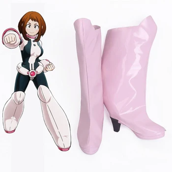 

My Hero Academia Boku No Hero Akademia Costume OCHACO URARAKA Cospaly Boots Leather Shoes Adult Women Halloween Carnival Props