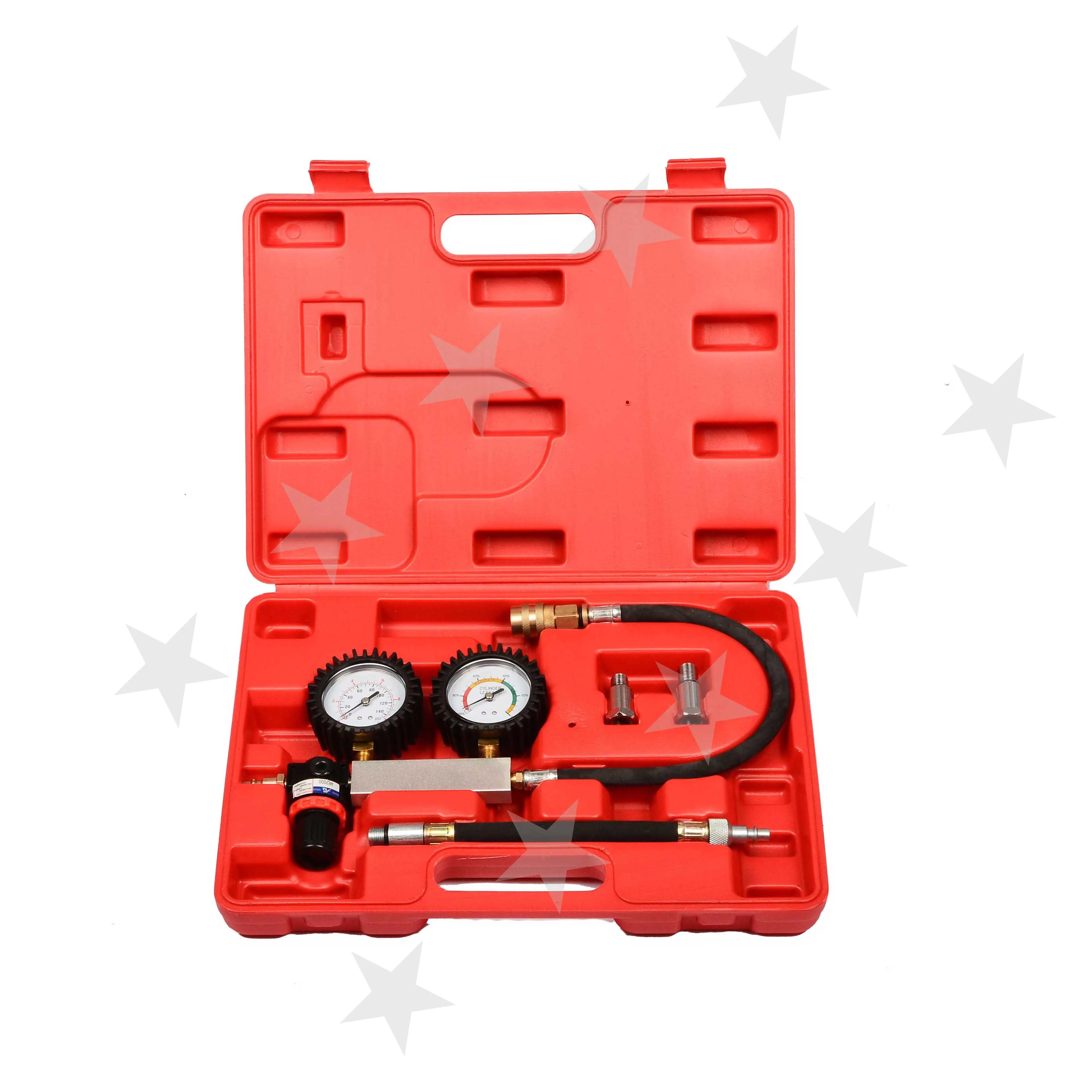 

Petrol Engine Cylinder Leak Down Tester Compression Leakage Detector Kit Set