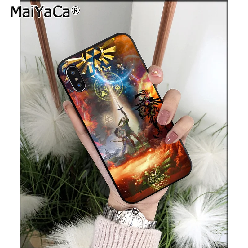 MaiYaCa Legend Of Zeldas черный мягкий чехол из ТПУ для Apple iPhone 8 7 6 6S Plus X XS MAX 5 5S SE XR мобильного