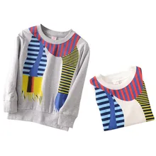 Autumn Winter New Baby Boys Girls Shirt Long Sleeve Scarf Pattern Printed Sport T-shirts Cotton Children Clothes Sweatshirt